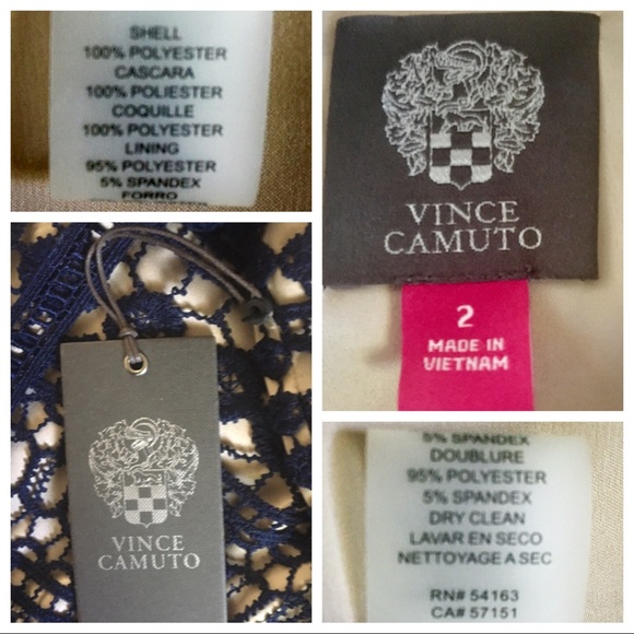 NWT Vince Camuto Navy Lace Dress - Picture 6 of 8